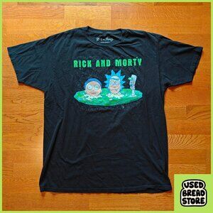 Rick and Morty T-Shirt | L | Black | Adult Swim | Animation | Cartoon